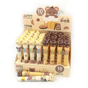 Ручка кулькова автоматична 10 кольорів, 0,7 мм, мікс Cheese ADM-15223 Aodemei