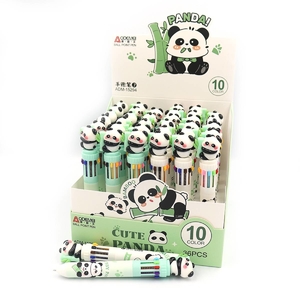 Ручка кулькова автоматична 10 кольорів, 0,7 мм, мікс Cute Panda ADM-15294 Aodemei