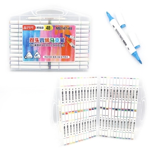 Набір скетч-маркерів двосторонніх акрилових, 48 кольорів M6147-48 Aodemei