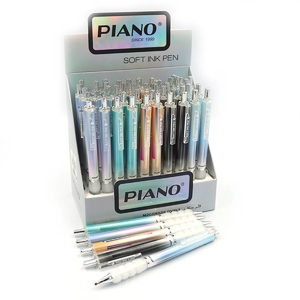 Ручка шариковая автоматическая синяя 0,7мм, микс Soft ink Pen PT-030 Piano