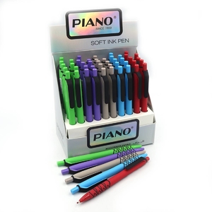Ручка шариковая автоматическая синяя 0,7мм, микс Soft ink Pen PT-032 Piano