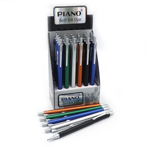 Ручка кулькова автоматична синя 0,7 мм, мікс Soft ink Pen PT-033 Piano