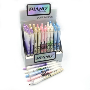 Ручка кулькова автоматична синя 0,7 мм, мікс Soft ink Pen PT-038 Piano