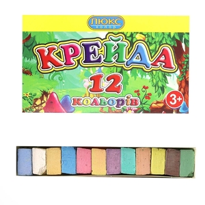 Крейда кольорова, 12 кольорів КК1412(912) Люкс Колор