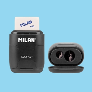 Двойная точилка с контейнером и ластиком, микс COMPACT Shadow 4703116DW Milan