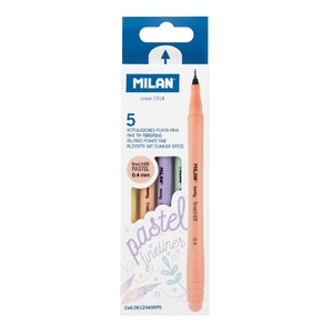 Набор линеров, 5 цветов 0,4 мм SWAY Pastel fineliner 06120405PS Milan
