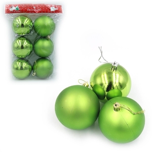 Елочные шары зеленые, размер 8 см, 6 шт в упаковке Holiday DSCN1499-8 Josef Otten