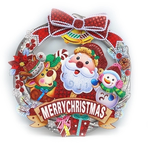 Плакат праздничный, размер 30х30 см Венок Санта Санты Merry Christmas IMG_122419_4 Josef Otten