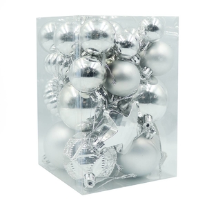 Елочные украшения серебряные, 30 шт в коробке Silver DSCN1380 Josef Otten