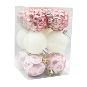 Ялинкові кулі мікс кольорів, розмір 4-8 см, 30 шт в коробці Pink DSCN1397 Josef Otten