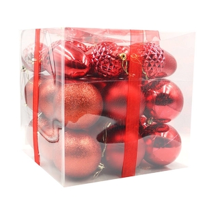 Елочные украшения красные, размер 8 см, 30 шт в коробке Christmas DSCN1371 Josef Otten