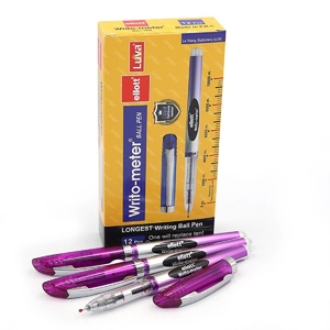 Ручка масляная фиолетовая 0,5 мм, пишет до 10 км Writo-meter. Luva 8048-ET Ellott