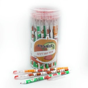 Ручка шариковая синяя 0,7 мм, микс Fruits PT-1103 Piano