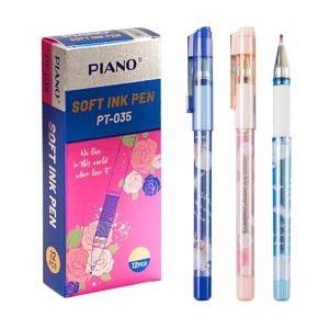 Ручка шариковая синяя 0,7 мм, микс Colours PT-035 Piano