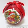 Новогодний шар Мишка, красного цвета с блестками и 5 LED подсветкой. Размер 8 см Josef Otten JCF-800015S-5LED