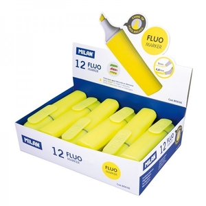 Маркер текстовий 
флуоресцентний жовтий 2.0-4.7 мм Fluo TM MILAN 80036 (12/432)