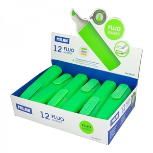 Маркер текстовый флуоресцентный зеленый 2.0-4.7 мм Fluo TM MILAN  80037 (12/432)