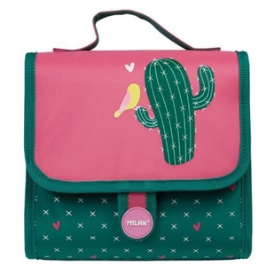 Пенал-сумка школьный, с наполнением, 22х20,5х9 см Cactus 08831CA Milan