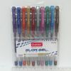 Набір гелевих ручок 1.0 мм 10 кольорів з гумовим тримачем Glow Gel Metalic Goldex 894