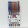 Набір гелевих ручок 1.0 мм 6 кольорів з гумовим тримачем Glow Gel Metalic Goldex 894