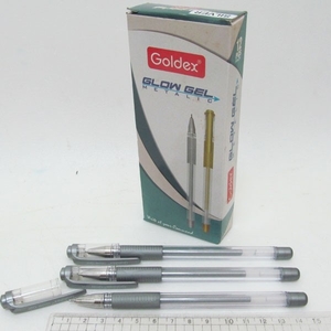 Ручка гелевая серебряная 1.0 мм
 Glow Gel Metalic 894 Goldex