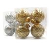 Набор из 4 елочных шаров с наполнением, ассорти цветов, размер 8 см в прозрачном боксе Мишура Josef Otten 8PET4-G17