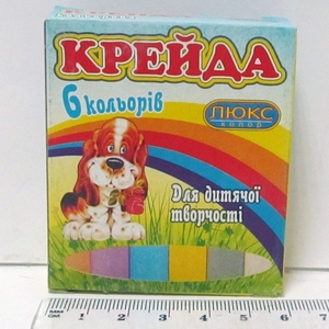Мел цветной, 6 шт КК.1406(906) 715524 Люкс Колор