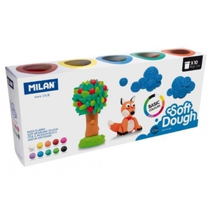 Тесто для лепки, 10 цветов, 850 г Basic Soft Dough 913510B 749005 Milan