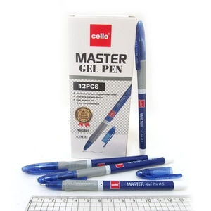 Ручка гелевая синяя 0.5 мм Master CL-1801 Cello