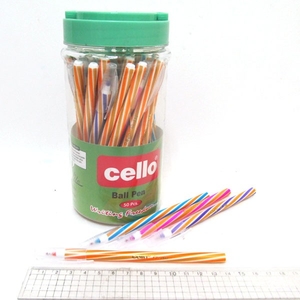 Ручка кулькова синя 0,7 мм, микс Спіраль CL268 Cello