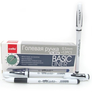 Ручка гелева чорна 0.5 мм CL-801A CL-801A Cello
