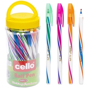 Ручка кулькова синя 0,7 мм, мікс CL278 Cello