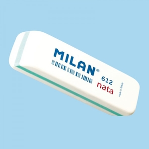 Гумка для олівця білого кольору з фаскою 7.8х2.8х1.2 см Nata TM MILAN CPM612 (12/300)