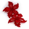DSCN0634 Ел. украшения Красные цветы D11см 2 шт (1)