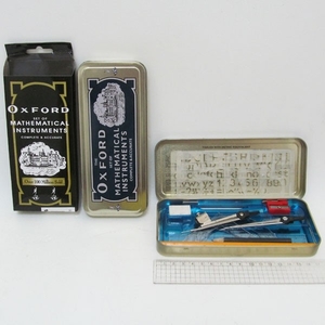 DSCN0971 Готовальня мет.футляр 9пр.Універсітецка (Oxford), 2 трикут,трансп,лін 15см, циркуль, к.н