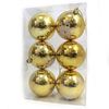 Набор из 6 глянцевых новогодних шаров с узором Снежинки цвет: золото, диаметр 8 см Josef Otten DSCN1104