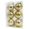 Набор из 6 глянцевых новогодних шаров Узоры снежинки цвет: золото, диаметр 8 см Josef Otten DSCN1132