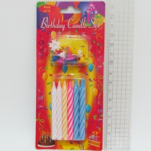 Набор свечей для торта 12 шт, 0,6х6 см Birthday DSCN6726 730790 Josef Otten