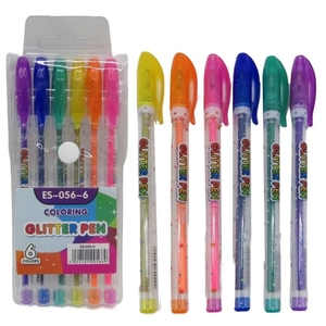 Набор гелевых ручек, 6 цветов 0,5 мм Glitter pens ES056-6 754269 Josef Otten