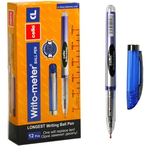 Ручка шариковая синяя 0,5 мм, 10 км Writo-meter Ellott-8048 Ellott