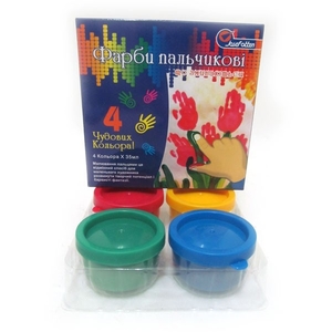 Пальчикові фарби, 4 кольори по 35 мл RFC0435 728899 Josef Otten