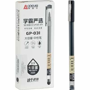 Ручка гелева чорна 0,5 мм 1000 м GP-031 754203 Aodemei
