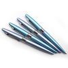 Ручка гельова автоматична поворотна металева синя 0.5 мм мікс 2 види Baixin GP6602