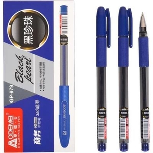 Ручка гелевая синяя 0,5 мм Black pearl GP-979L 754206 Aodemei