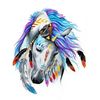 EKTL2049_O Раск-ка по номер. 30*40см Лошадь индейцев OPP (холст на раме краск. кисти. ) (1)