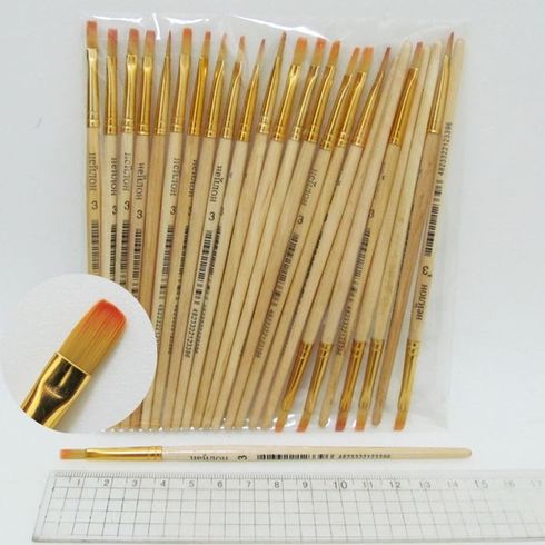N-BP-3# Кисть Нейлон Плоская 17,5см (ГОСТ №3) (Штрих-Код) 25шт.