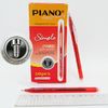 Ручка масляна червона 0.7 мм Simple Piano PT-1155