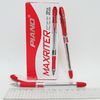 Ручка масляна червона 0.7 мм з гумовим тримачем Maxriter Piano PT-335