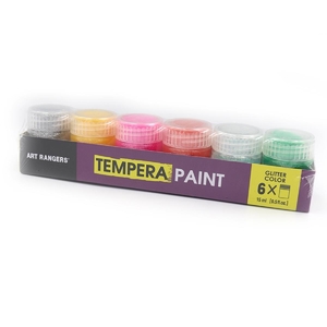Фарби темперні, 6 кольорів по 15 мл Glitter PT24.06015.A Art Ranger