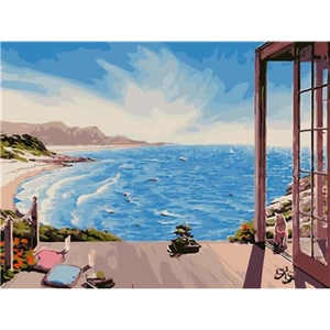 Картина по номерам на дереве, 40х50 см Вид на море RAD5130 751044 Josef Otten